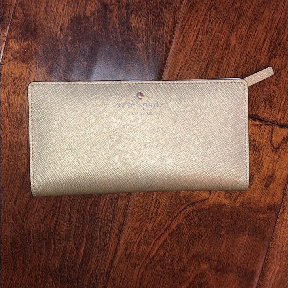 Kate Spade Gold Wallet - LIKE NEW